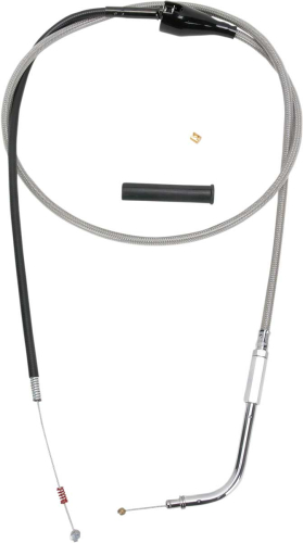 Drag Specialties - Drag Specialties Alternative Length Braided Idle Cable - 48in. - 5343148