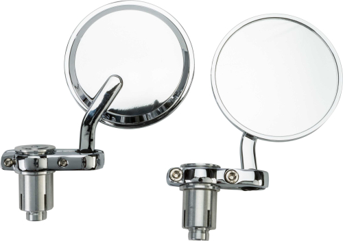 HardDrive - HardDrive Cafe Style Bar End Mirrors - Chrome - 270003