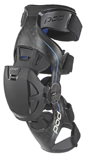 POD - POD K8 MX Knee Brace - Right - K8012-017-MD - Carbon/Blue - Medium