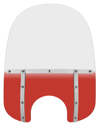 Memphis Shades - Memphis Shades Memphis Fats Windshield (7in. Cutout) - 21in. - Gradient Burnt Orange - MEM3417