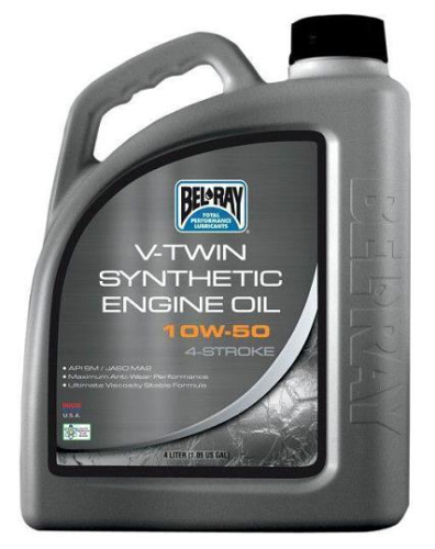 Bel-Ray - Bel-Ray V-Twin Synthetic Engine Oil - 10W50 - 4L. - 96915-BT4