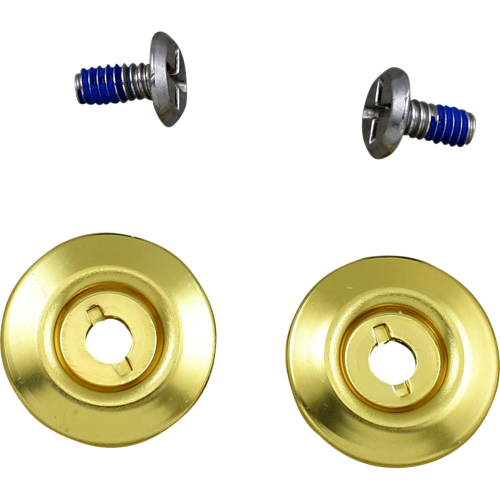Biltwell Inc. - Biltwell Inc. Hardware Kit for Lane Splitter/Gringo S Helmets - Stainless Steel Screw/Gold Baseplate - 0034-150-72