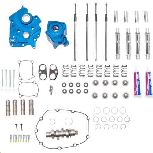 S&S Cycle - S&S Cycle Chain Drive Camchest Kit for M-Eight - Chrome Pushrod Tubes with 550 Cam - 310-1082A