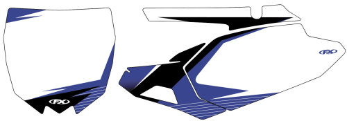 Factory Effex - Factory Effex Graphic Number Plate Backgrounds - White - 13-64242