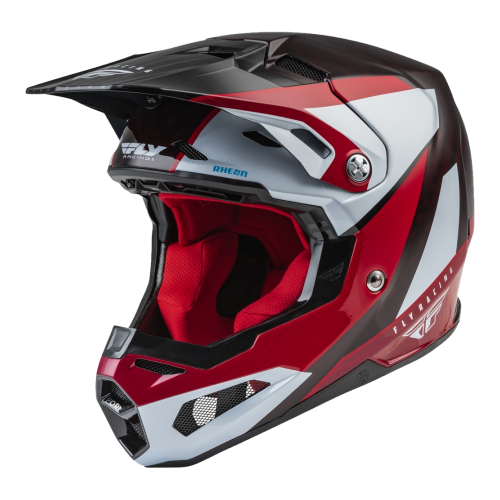 Fly Racing - Fly Racing Visor for Formula Helmets - XL/2XL - Prime Red/White/Red Carbon - 73-47103L