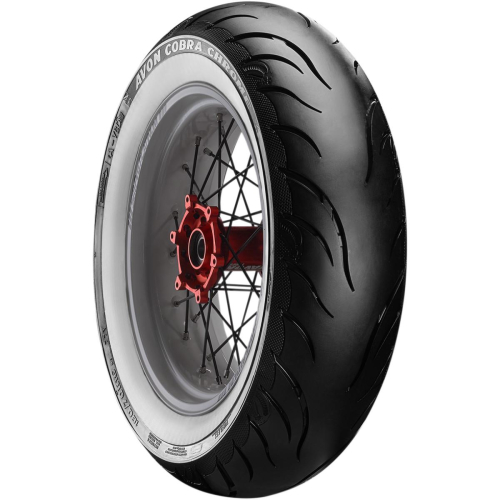 Avon Tyres - Avon Tyres Cobra Chrome AV92 Rear Tire - 150/80R16 - White Wall - 4120110