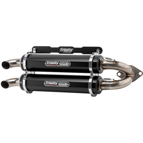 Trinity Racing - Trinity Racing Stage 5 Dual Slip-On - Black - TR-4165S-BK