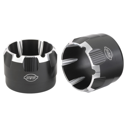 S&S Cycle - S&S Cycle 4in. Billet End Cap - Black Power Thruster - 550-0569