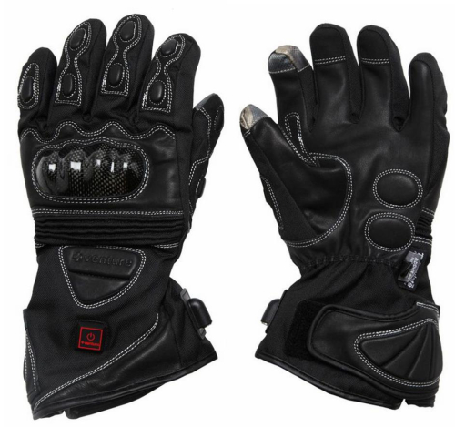 Venture - Venture Carbon Street 12V Heated Gloves - MC-325 L - Black - Large