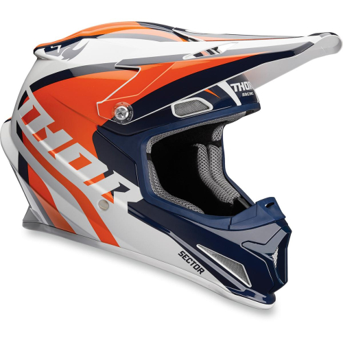 Thor - Thor Sector Ricochet Helmet  - XF-2-0110-5168 - Navy/Orange - Medium