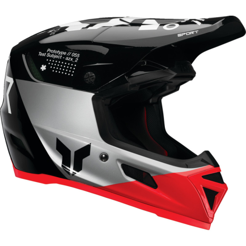 Thor - Thor Reflex Sport Composite Helmet - 0110-8784 - Strike Black/Red - Large