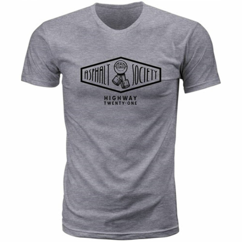 Highway 21 - Highway 21 Asphalt Society T-Shirt - 489-1941S - Heather Gray - Small