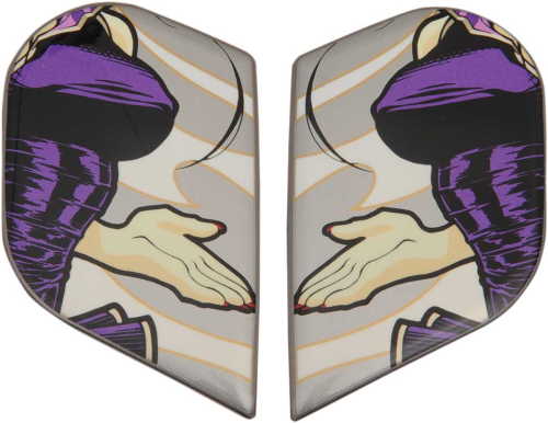 Icon - Icon Side Plate for Alliance GT Helmets - DL18 Silver - 0133-1069