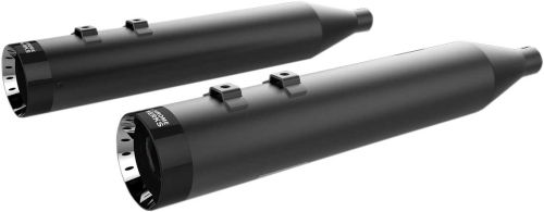 Khrome Werks - Khrome Werks 4.50in. HP-Plus Slip-Ons - Black with Black Turbine Billet End Caps - 202845