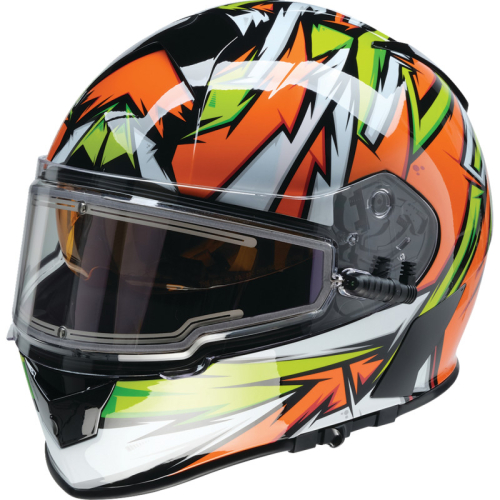 Z1R - Z1R Warrant Neuron Helmet - 0101-17225 - Orange/Green - Medium