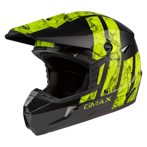 G-Max - G-Max MX-46Y Dominant Youth Helmet - G3464742 - Matte Black/Hi-Vis - Large