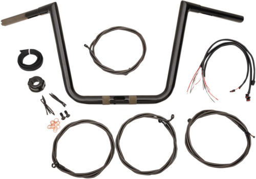 LA Choppers - LA Choppers 12in. Ape Hanger Handlebar Kit - Black - LA-7312KT1-63B