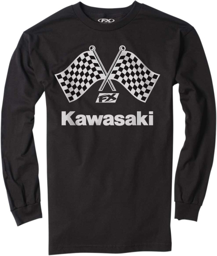 Factory Effex - Factory Effex Kawasaki Finish Line Long-Sleeve T-Shirt - 23-87114 - Black - Large