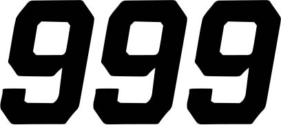 DCOR - DCOR Race Series Individual Numbers 6in. - No.9 - Black - 45-35-9