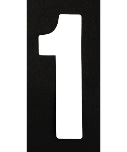 Factory Effex - Factory Effex Standard Number 6in. - No.1 - Black - FX02-4451