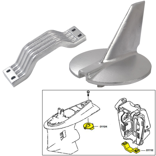 Tecnoseal - Tecnoseal Anode Kit - Yamaha 200-250HP - Zinc