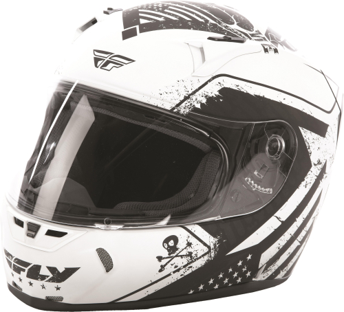 Fly Racing - Fly Racing Revolt Patriot FS Helmet - 73-8361S - Matte White/Black - Small