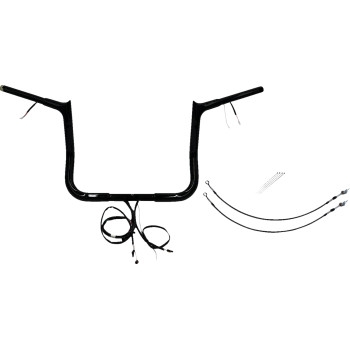 Fat Baggers, Inc. - Fat Baggers, Inc. 1-1/4in. Plug and Play EZ Install Pointed Top Handlebar Kit - Black - 901212-B