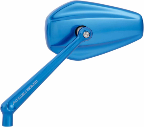 Arlen Ness - Arlen Ness Mini Stocker Mirror - Right - Blue Anodized - 13-153