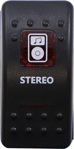 Moose Utility - Moose Utility On/Off Rocker Switch - Stereo - Red - 2106-0448