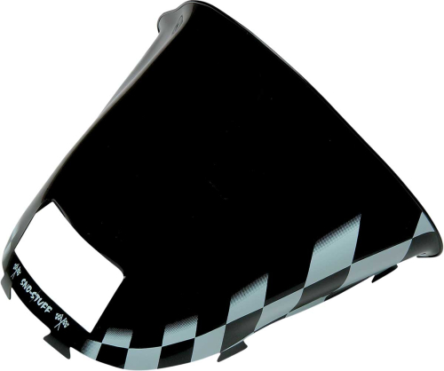 SNO Stuff - SNO Stuff Flared Windshield - Med-Low - 13.5in. - Black with Yellow Checkers - 479-472-55