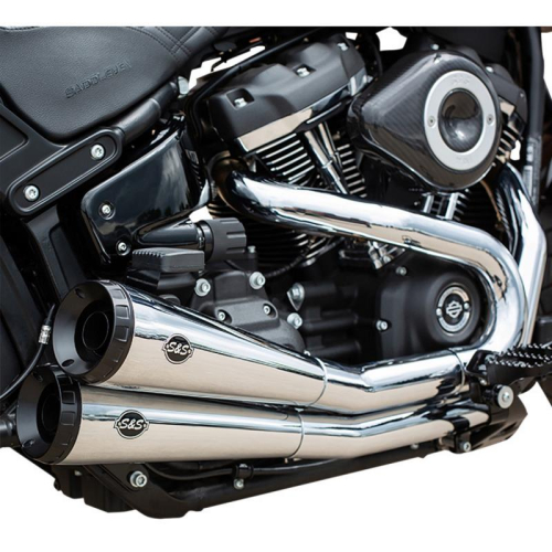 S&S Cycle - S&S Cycle Grand National 2-Into-2 Exhaust Systems with Catalytic Converters - Black Ceramic - 550-0780