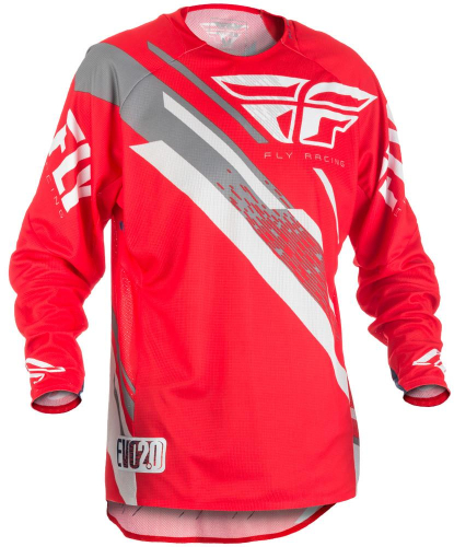 Fly Racing - Fly Racing Evolution 2.0 Youth Jersey - 371-222YX - Red/Gray/White - X-Large