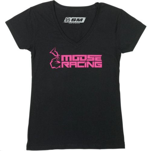 Moose Racing - Moose Racing Supremacy Womens T-Shirt - 3031-3492 - Black/Pink - Medium