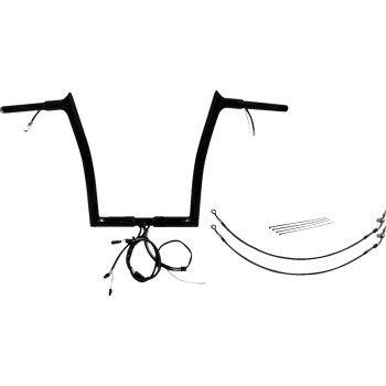 Fat Baggers, Inc. - Fat Baggers, Inc. 1-1/4in. Plug and Play EZ Install Pointed Top Handlebar Kit - Black - 902914-B