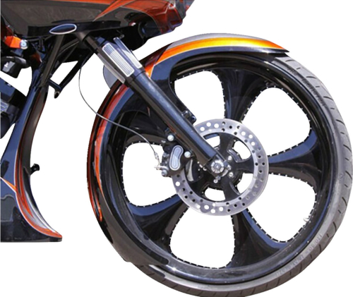 Paul Yaffe Originals - Paul Yaffe Originals DEI Front Fender for 21in. Wheels with Black Specers - DEI21-13E-B