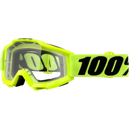 100% - 100% Accuri Fluorescent OTG Goggles - 50204-004-02 - Fluorescent Yellow / Clear Lens - OSFM