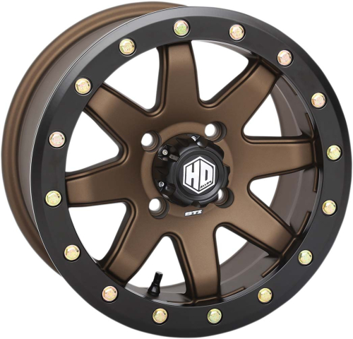 STI - STI HD9 Complock Beadlock Wheel - 14x7 - 4/137 Bolt Pattern - 5+2 Offset - Bronze - 14HB937