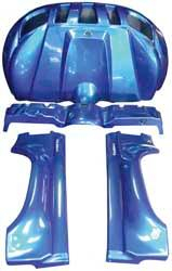 FullBore Plastics - FullBore Plastics 4-Piece Body Kit - Blue - RHINO 4KIT BLU