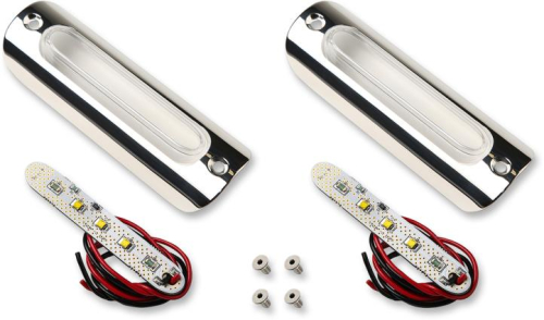 Namz - Namz Dual Function LED Light - 1in.x3.75in. - Polished Chrome - Amber LED - 1X3.75PA