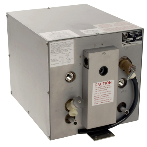 Whale Marine - Whale Seaward 6 Gallon Hot Water Heater w/Front Heat Exchanger - Galvanized Steel - 120V - 1500W