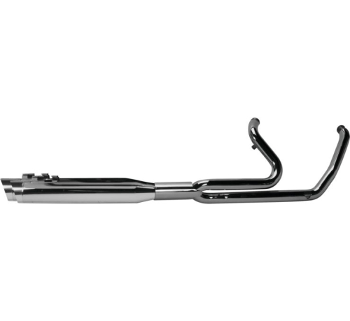 Two Brothers Racing - Two Brothers Racing 2-1 Full Length Exhaust System w/Ghost Pipe - Chrome w/Polished Slash End Caps - 005-46402-PS