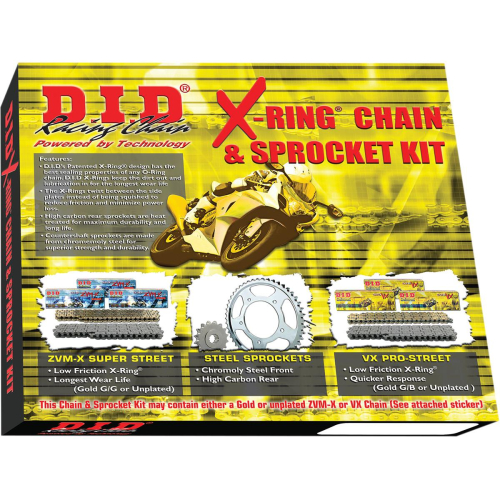 D.I.D - D.I.D X-Ring Chain and Sprocket Kit - DKK-016G