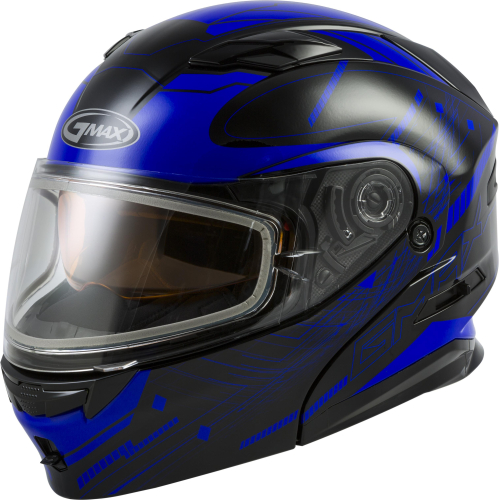 G-Max - G-Max MD-01S Wired Helmet - G2014216 TC-2 - Black/Blue - Large