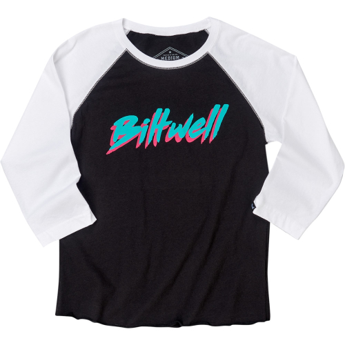Biltwell Inc. - Biltwell Inc. 1985 Raglan Womens T-Shirt - 8144-060-004 - Black/White - Large