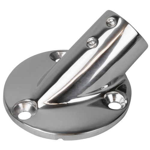 Sea-Dog - Sea-Dog Rail Base Fitting 2-3/4" Round Base 30&deg; 316 Stainless Steel - 1" OD