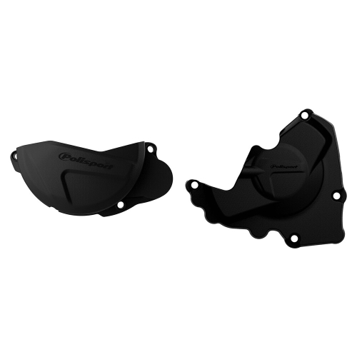 Polisport - Polisport Clutch/Ignition Cover Kit - Black - 90955