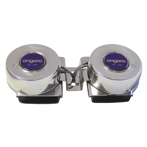 Schmitt & Ongaro Marine - Schmitt &amp; Ongaro All-Stainless Mini Compact Twin Horn - 12V