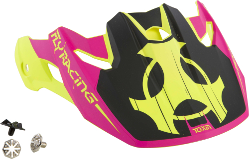 Fly Racing - Fly Racing Visor for Toxin Helmets - Original Matte Hi-Vis/Pink - 73-88022