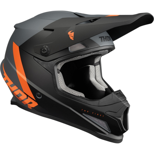 Thor - Thor Sector Chev Helmet - 0110-7341 - Charcoal/Orange - 2XL