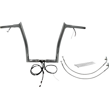 Fat Baggers, Inc. - Fat Baggers, Inc. 1-1/4in. Plug and Play EZ Install Pointed Top Handlebar Kit - Chrome - 902914